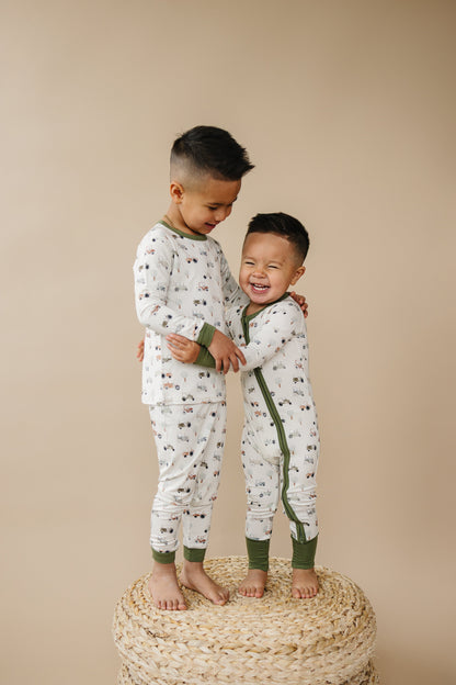 Tiny Tractors Bamboo Zippy Pajamas *12-18 & 18-24m left