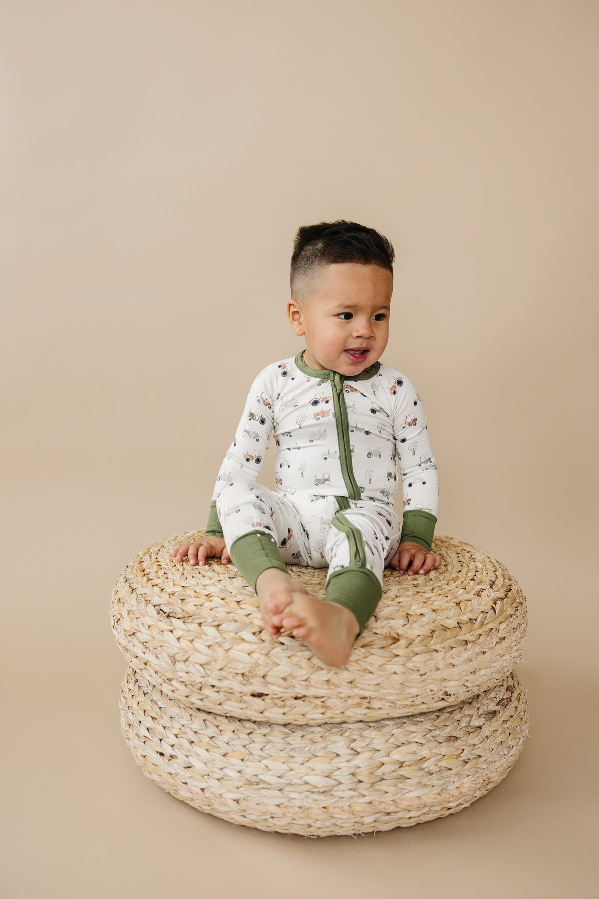 Tiny Tractors Bamboo Zippy Pajamas *12-18 & 18-24m left