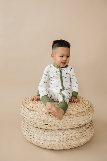 Tiny Tractors Bamboo Zippy Pajamas *12-18 & 18-24m left