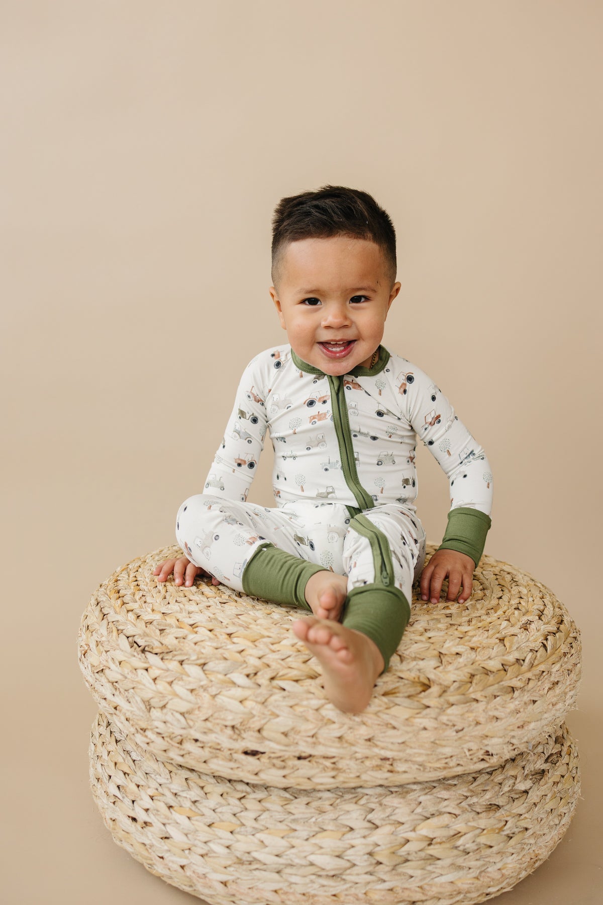 Tiny Tractors Bamboo Zippy Pajamas *12-18 & 18-24m left