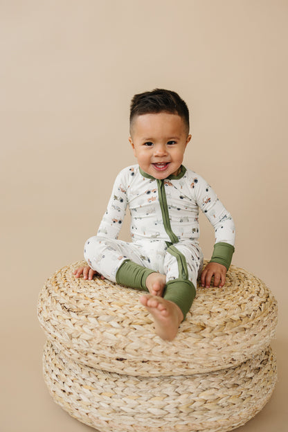 Tiny Tractors Bamboo Zippy Pajamas *12-18 & 18-24m left