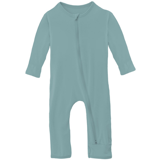 Coverall with 2 Way Zipper, Jade