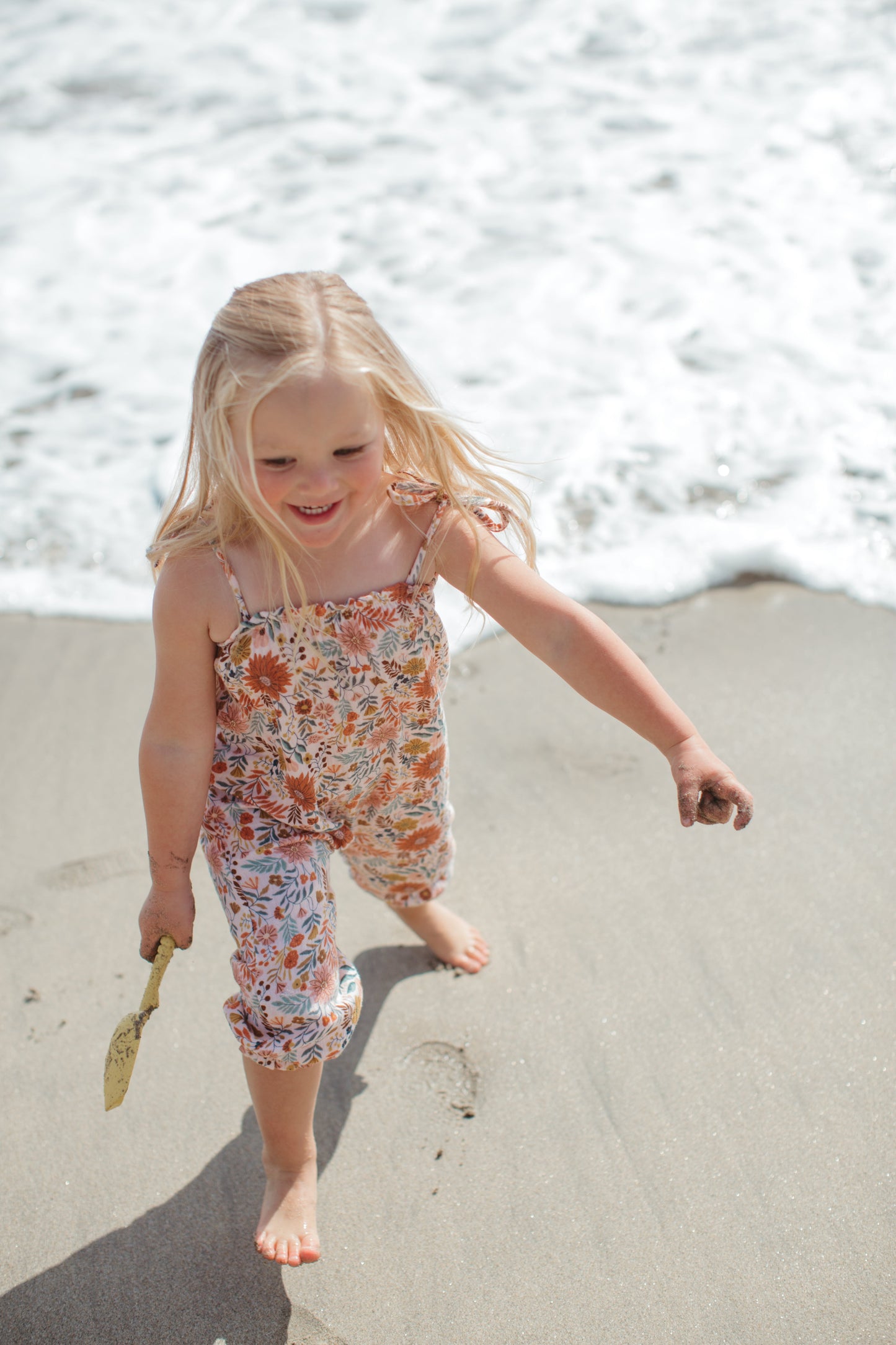 Muslin Tie Shoulder Jumpsuit - Zinnia Bloom