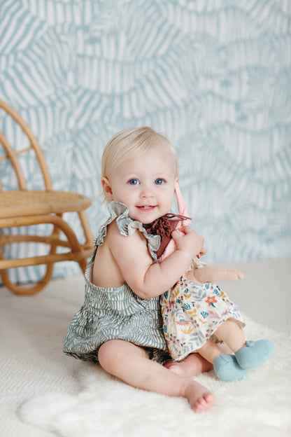Muslin Flutter Sleeve Romper - Zebra Print