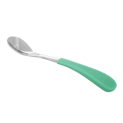 Stainless Steel Infant Spoons, Green 2 Pack