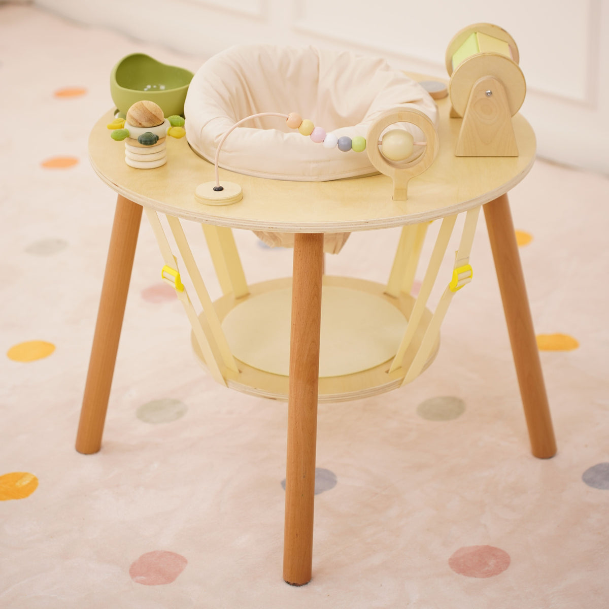 Aldar | Wooden Baby Activity Center That Converts to a Toddler Table