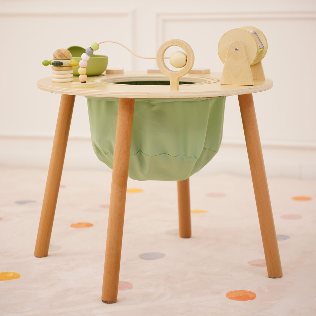 Aldar | Wooden Baby Activity Center That Converts to a Toddler Table