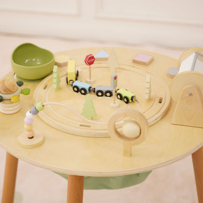 Aldar | Wooden Baby Activity Center That Converts to a Toddler Table