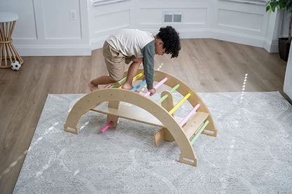 Bailis | 3-in-1 Wooden Climbing Arch, Rocker and Seesaw for Toddlers