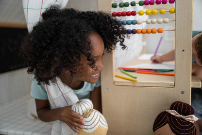 Flair | Wooden Indoor Playhouse for Toddlers with Desk and Chair