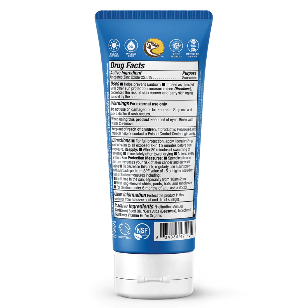 Badger Sport Mineral Sunscreen Cream - SPF 40