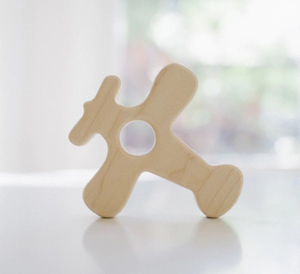 Wood Grasping Teether Toy, Airplane