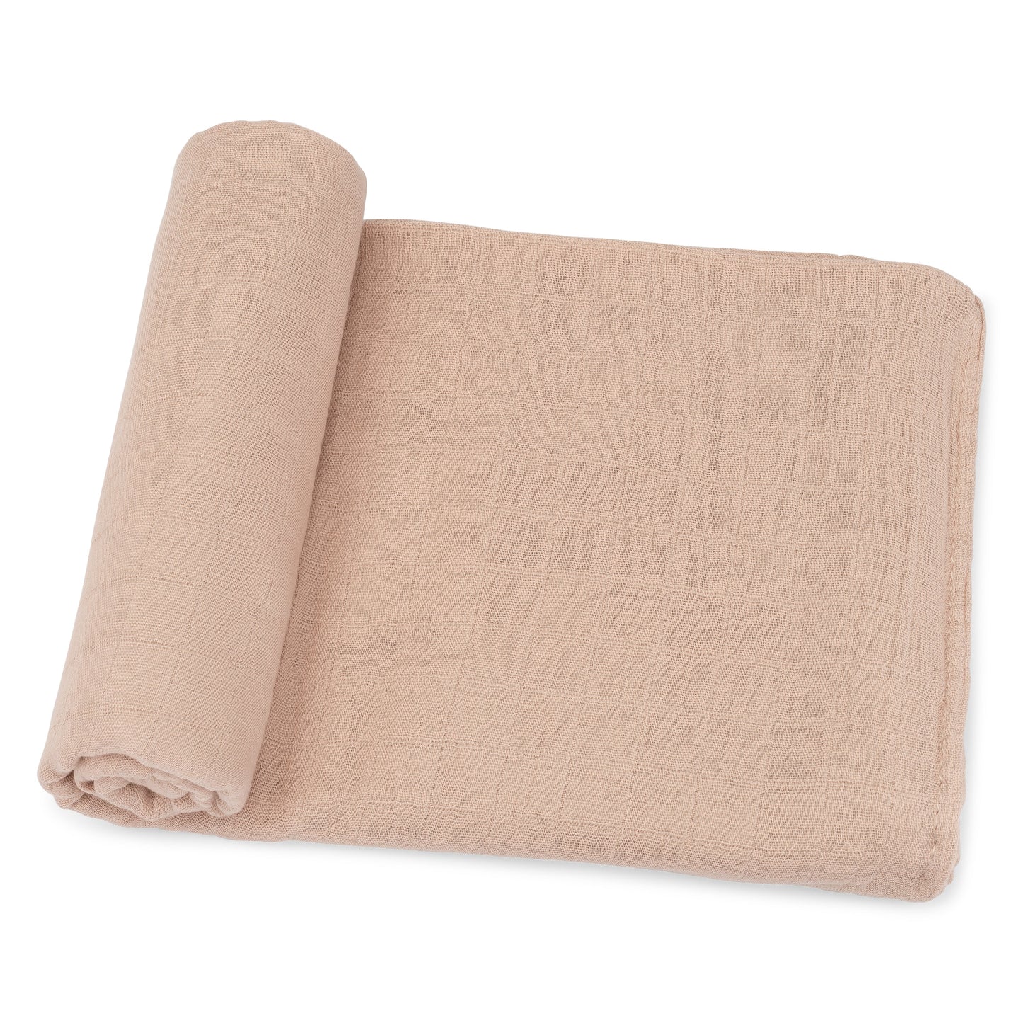 Muslin Swaddle Blanket, 47” x 47” in Blush, 1 Pack