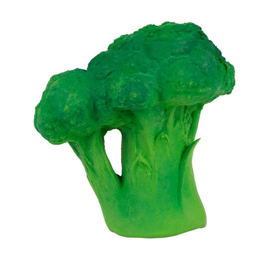 Olie and Carol Brucy the Broccoli Natural Rubber Teether Front