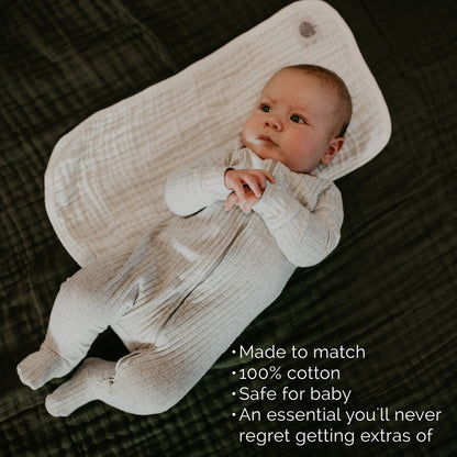 Gray Set - Muslin Burp Cloths (4 Pack)