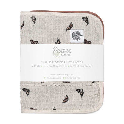 Butterfly Set - Muslin Burp Cloths (4 Pack)