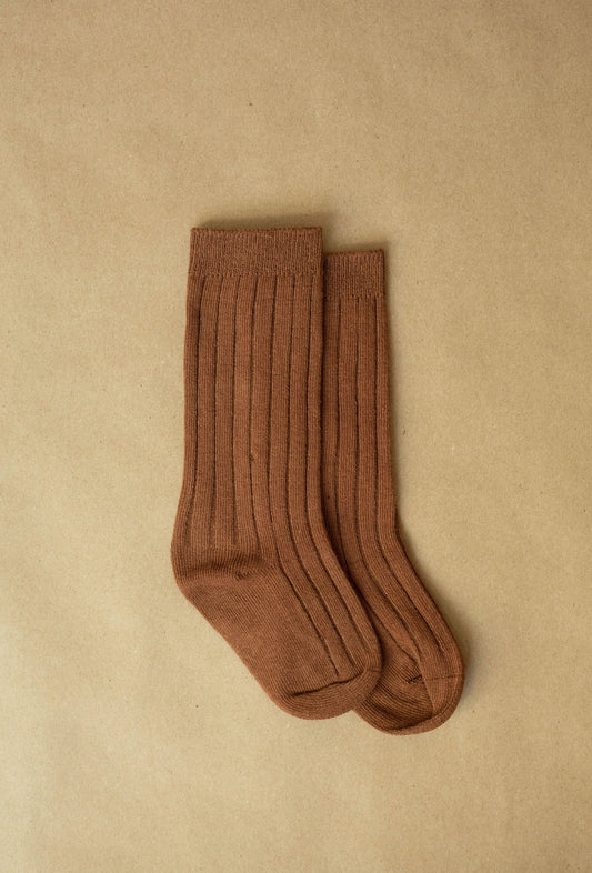 Back to School Brown-Knee high socks