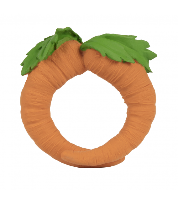 Olie and Cathy the Carrot Natural Rubber Teether Back