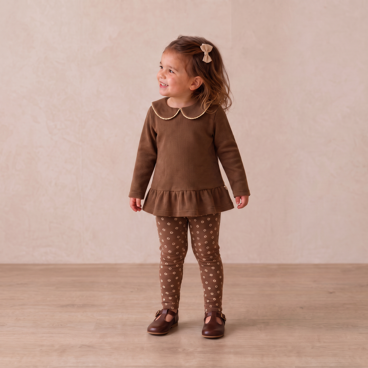 Organic Legging Set of 2 - Chestnut Bloom + Brown