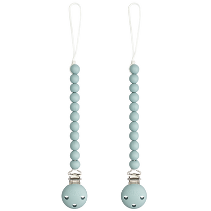 Pacifier Clips in Earth Green, 2 Pack