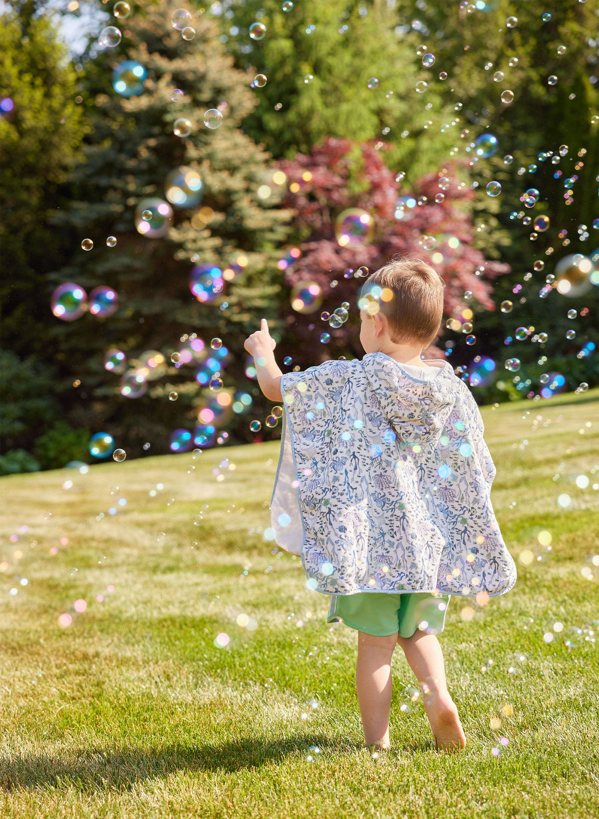 Children's Organic Swim Poncho - Coral Reef
