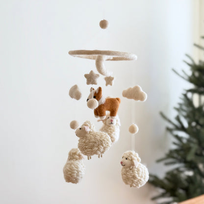 Corgi and Sheep Baby Mobile