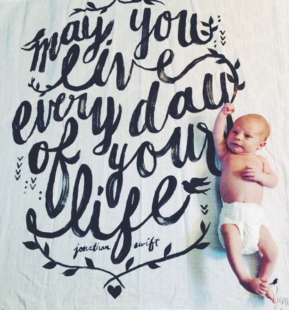 May You Live, Organic Swaddle Blanket