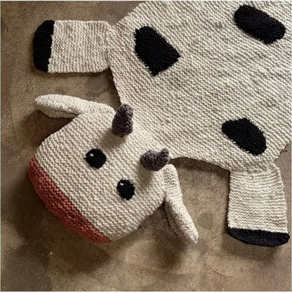 Organic Wool Play Mat + Nursery Rug  | Cow