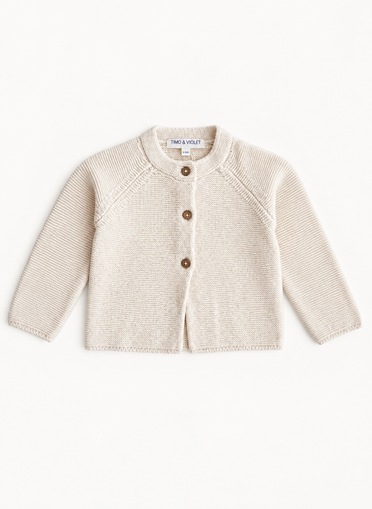Baby Ivory Knit Cardigan