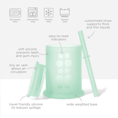 Infant Straw Cup, Silicone Training Cup with Straw Lid (5oz)