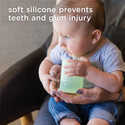 Infant Straw Cup, Silicone Training Cup with Straw Lid (5oz)