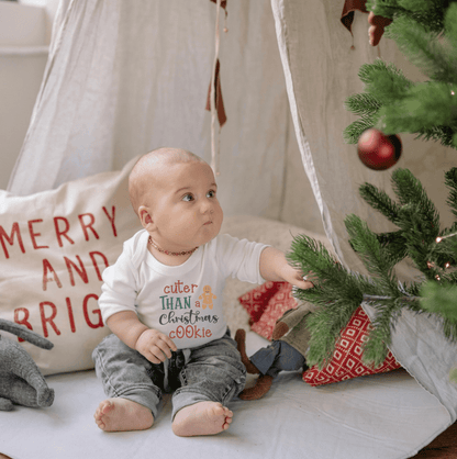 long sleeve graphic bodysuit | christmas cookie
