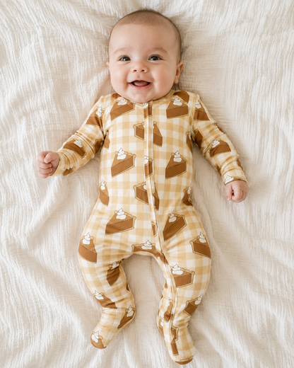 Pumpkin Pie Baby Bamboo Zipper Romper
