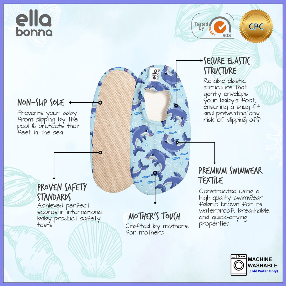Non-Slip Baby Water Shoes – Dolphin