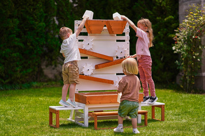 Avenlur Large Wooden Water Table – Multi-Level Sensory Play Station