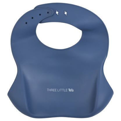 Dusty Blue Silicone Bib