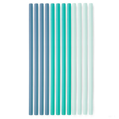 Extra-Long Reusable Silicone Straws, 4pk and 12pk