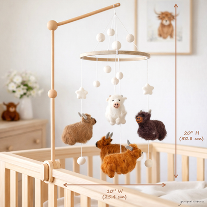 Highland Cow Baby Mobile
