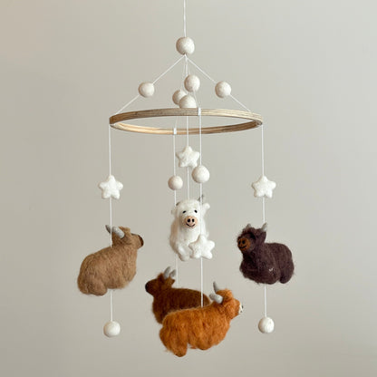 Highland Cow Baby Mobile