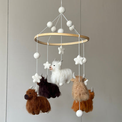 Highland Cow Baby Mobile