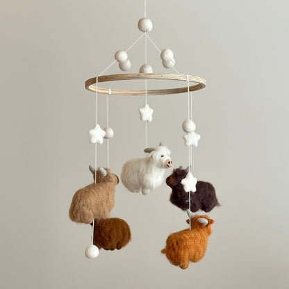 Highland Cow Baby Mobile