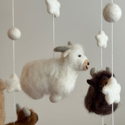 Highland Cow Baby Mobile