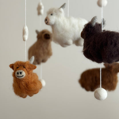 Highland Cow Baby Mobile