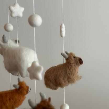Highland Cow Baby Mobile
