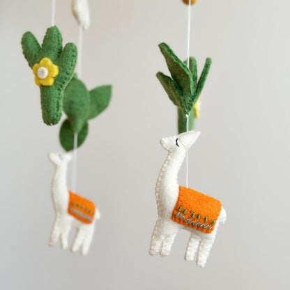 Felt Baby Mobile - Llama