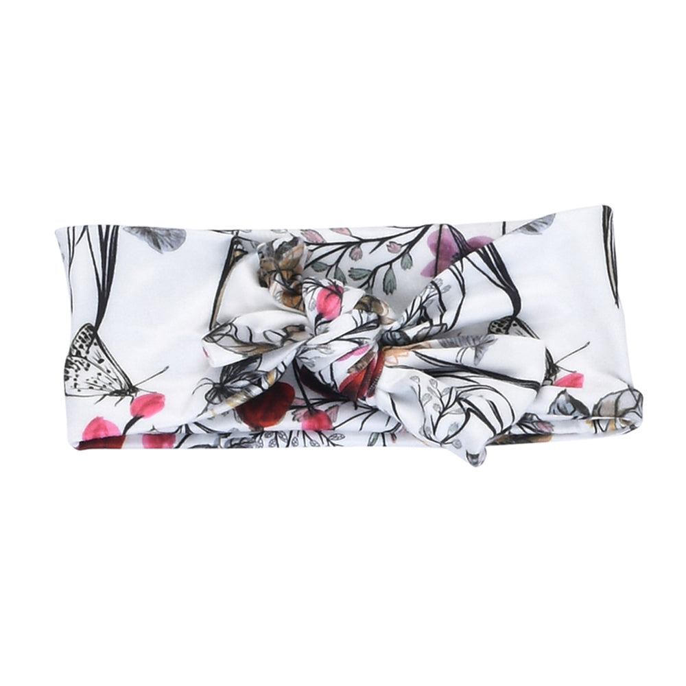 Floral Knotted Headband Bow