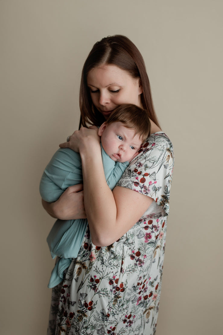 Floral Mommy Labor and Delivery Nursing Hospital Gown