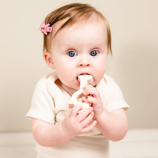 Soothing Giraffe Teether with Organic Cotton Bag | Made in the USA 🇺🇸