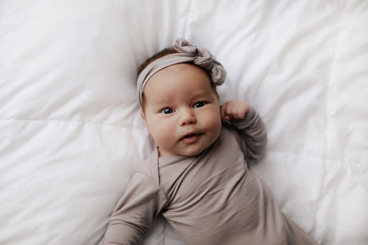 Harbor Mist Knotted Headband (Taupe)