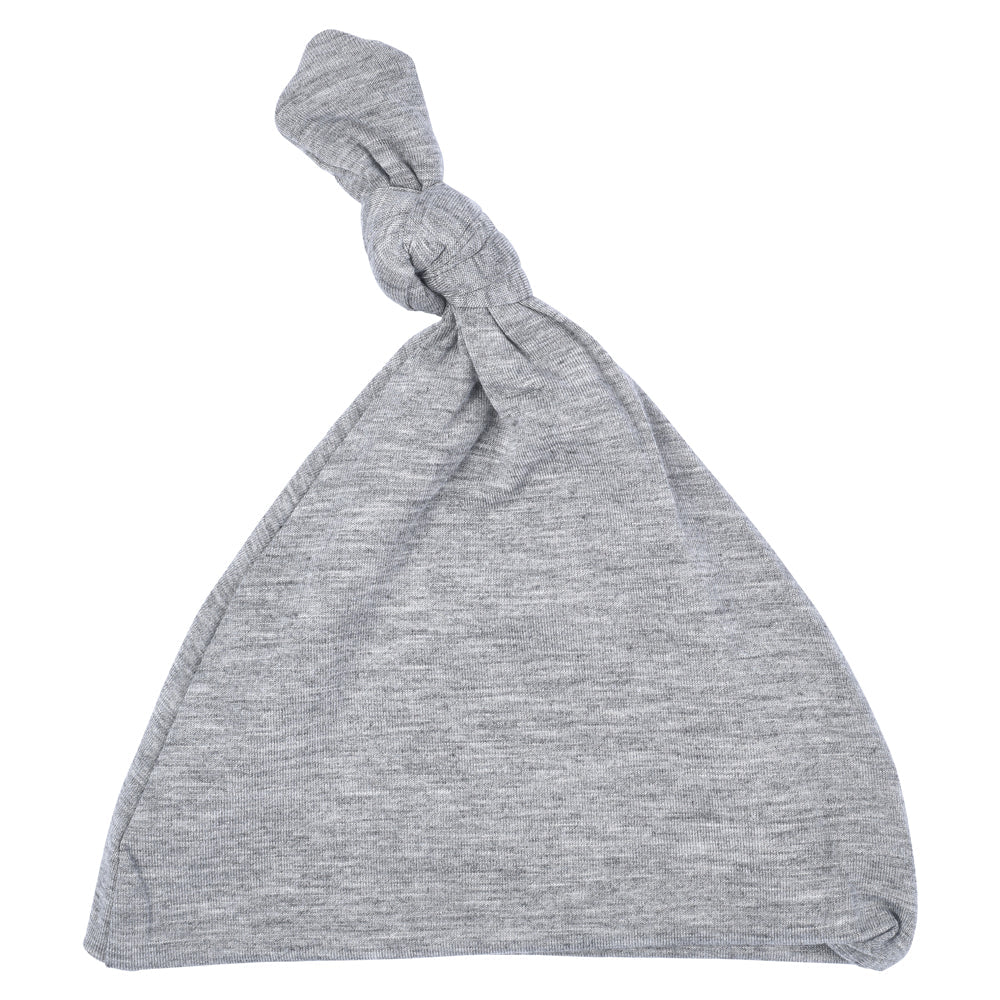 Gray Knotted Newborn Hat